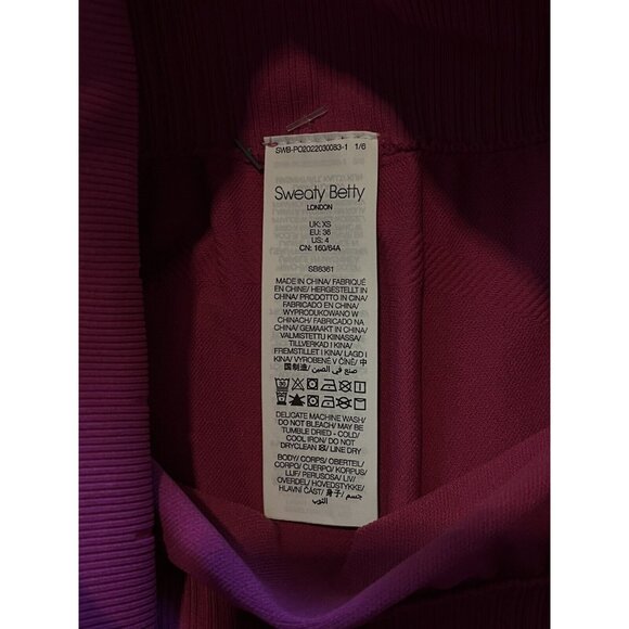 NWT Sweaty Betty 360 Seamless Yoga Leggings Womens Size XS Extra Small Pink $108 - Picture 10 of 11